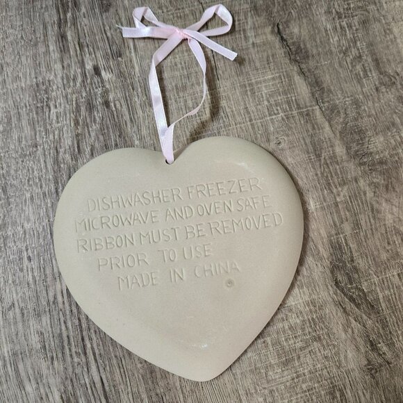 VTG Pair New Stoneware Cookie Molds Heart Easter Spring ABC Distributing 10425 - Picture 3 of 12